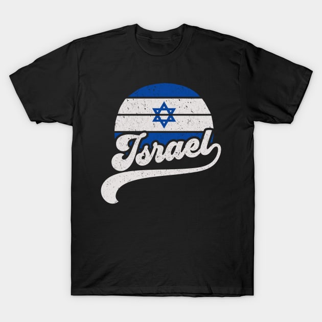 Israel Flag Retro Style T-Shirt by sababa